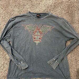 Harley-Davidson Vintage Blue Long Sleeve Tee KELOWNA